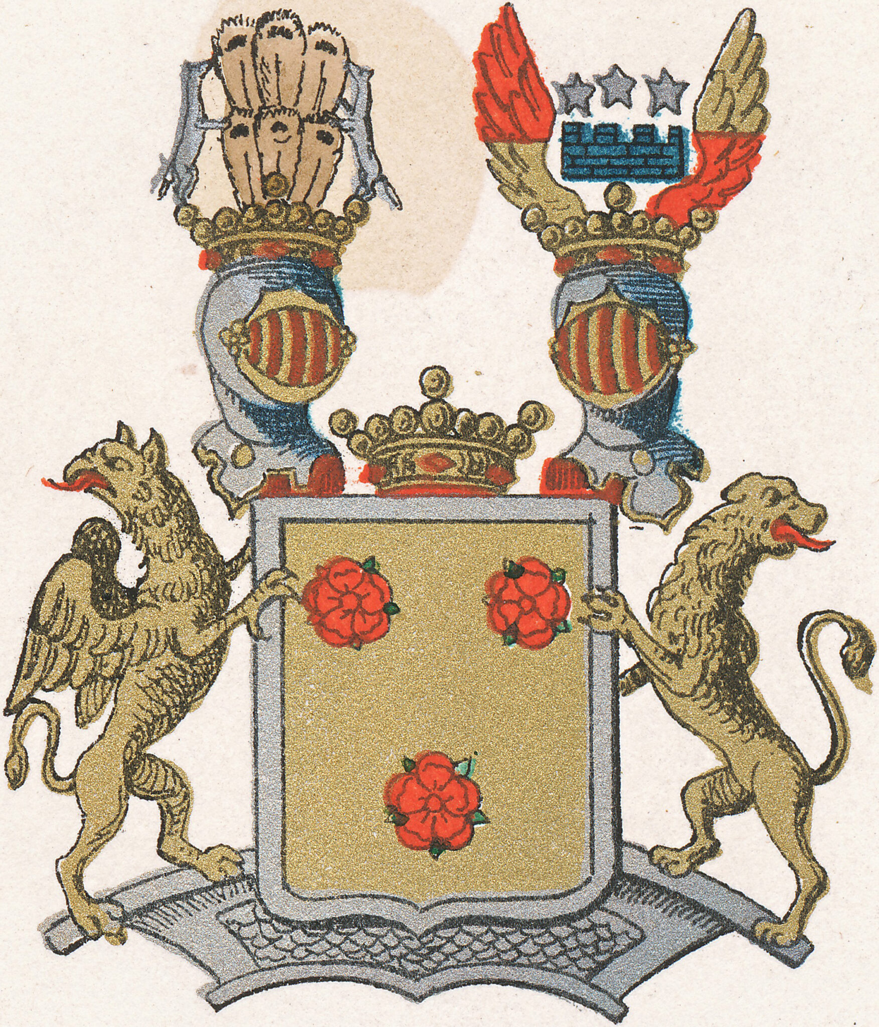 Von Rosen Heraldik Stiernstedt Och Klingspors Vapenbok 1865 432